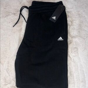 Adidas Black Sweatpants with Elastic Waistband